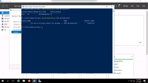 Managing active directory with windows powershell